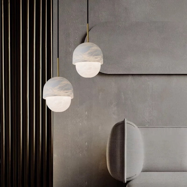 Vila loftslampe marmor